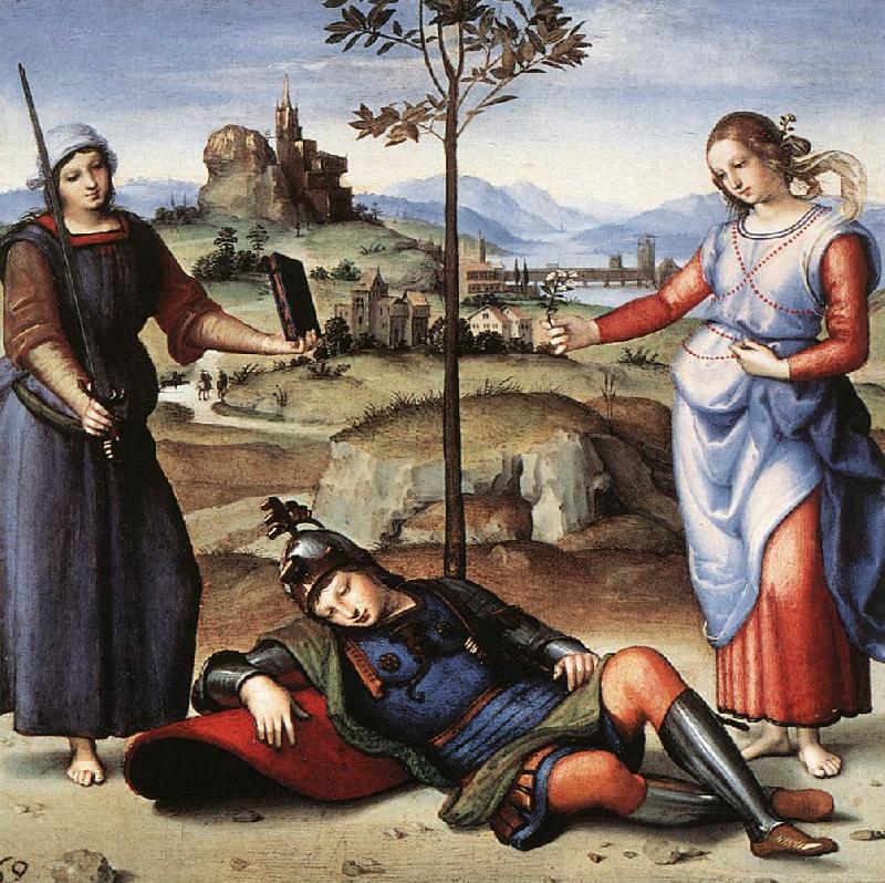 RAFFAELLO Sanzio Allegory (The Knight's Dream)